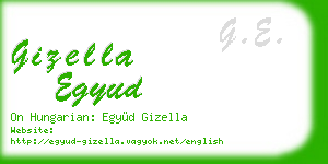 gizella egyud business card