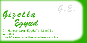 gizella egyud business card